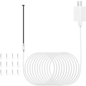 24ft/7.5m Outdoor Power Cable & Adapter - Weatherproof, Continuous Charging for myQ Smart Garage Door Video Keypad (7.5M)
