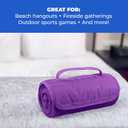 25 Ct of Roll-Up Blankets for Camping, Travel, Outdoors, Beach, Picnics Hunter Green Hook + Loop Closure for Easy Use in Cars & on Airplanes Customizable for Promotions & Events, 25 Count