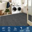 Outdoor Easy Jute Rug 5x7 Washable Non Slip Indoor Outdoor Easy Jute Rug Modern Solid Color Neutral Paito Stain Resistant Throw Carpet for Porch Kitchen Bedroom Living Room Backyard, Grey
