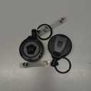 MNGARISTA Upgraded Heavy Duty Retractable Keychain with Belt Clip, 10 OZ Retraction, 31.5" Stainless Steel Cord Key Chain, 3K Carbon Fiber ID Badge Reel Holder with Badge Strap and Key Ring, 2 Pack