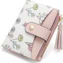 yiijay Small Wallet for Women RFID Blocking Tassle Bifold Slim Thin Leather Wallet Credit Card Holder Wallet Ladies Mini Wallet with Zipper Pocket