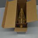 Christmas Star Tree Topper, 9.5 in Plug in Golden Glittered 3D Star Tree Topper, Metal Hollow Designed Built-in 10 Bulbs String Lights for Indoor Office Christmas New Year Holiday Tree Decoration