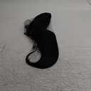 ENTRANCED STYLES Black Wig for Women Long Straight Black Wigs with Bangs Black Hair Wigs Heat Resistant Synthetic Womens Wig for Daily Party Christmas Halloween Use 22 Inch 1B