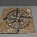 Metal Compass Wall Decor, Black Metal Decorative Nautical Compass Wall Dcor, 11 Inch Nautical Wall Decor Ocean Theme Wall Hanging Art for Living Room Bedroom Art Beach Theme Indoor Outdoor Decoration