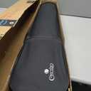 Cecilio Full Size 4/4 Violin with Hard Case & Shoulder Rest - Solidwood Ebony Fitted Violin with D'Addario Strings, Ideal for Beginners