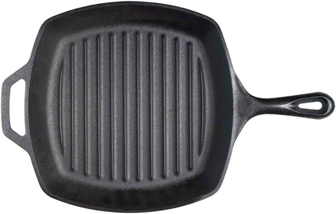 Lodge Cast Iron Grill Pan, Square, 10.5 Inch