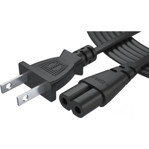 Tv Power Cord 12Ft Cable for Samsung LG TCL Sony: Apple Tv Insignia Sharp Toshiba JVC Hisense 4k 8k UHD Crystal Tizen Smart Roku Google Quantum Panasonic HDR LED QLED 2 Prong UL Listed