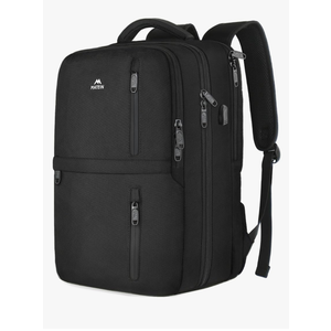 MATEIN Carry on Backpack, Flight Approved Travel Backpack with USB Port, TSA Personal Item Travel Bag fits 17" Laptop, Large Water Resistant Luggage Overnight Weekender Bag for Men & Women, Black