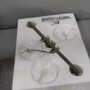 VOLISUN Brushed Nickel Bathroom Light Fixtures, 3-Light Bathroom Vanity Lights Over Mirror, Modern Vanity Light for Bathrooms, Bathrooms Lights Fixtures Over Mirror with Milky White Glass Shades