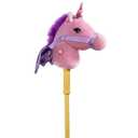 Ponyland: Music Stick Animal - Pink Unicorn - Music Button, Sturdy Two-Piece Stick W/Colorful Soft Plush Animal Head, Pretend Play Toy, Kids Ages 3+