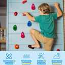 32 PCS Rock Climbing Wall for Kids,Rock Wall Climbing Holds,Adults Climbing Wall Grip Kits Holds Up to 230 lbs for Outdoor Indoor Home Playground Climbing Wall Holds