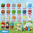 200PCS Magnetic Blocks, Magnetic Building Cube Toys for Kids, STEM Montessori Stacking, Sensory Education Toys for Toddlers Building World Set, Christmas Birthday Gifts for Kids Age 3 4 5 6 7 8 9 10