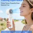 AI Handheld Fan Turbo, 100-Speed Portable Fan Rechargeable, Mini Fan with 12800 RPM Strong Airflow, Foldable 4-in-1 Personal Fan for Travel, Camping, Beach & Office, USB-C & Lightweight & Quiet