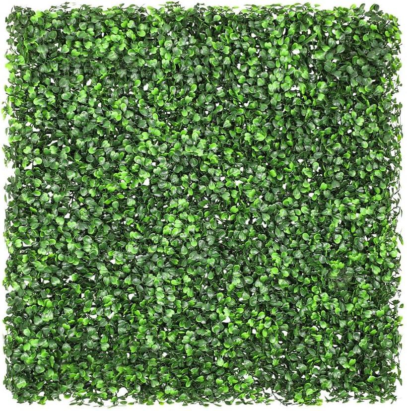 6 Pcs Artificial Boxwood Panels 20"x20" Pivacy Ivy Fence Screen Greenery Garden Fencing for Ourdoor Indoor Backyard Fence Decoration,Boxwood Panel