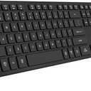 Slim Wireless Keyboard for Mac and Windows, Ultra Quiet Low-Profile Flat Key Board with Full-Size Keys, 2.4GHz Wireless for PC, Mac, Windows 11/10/8/7 (Black-1) 
