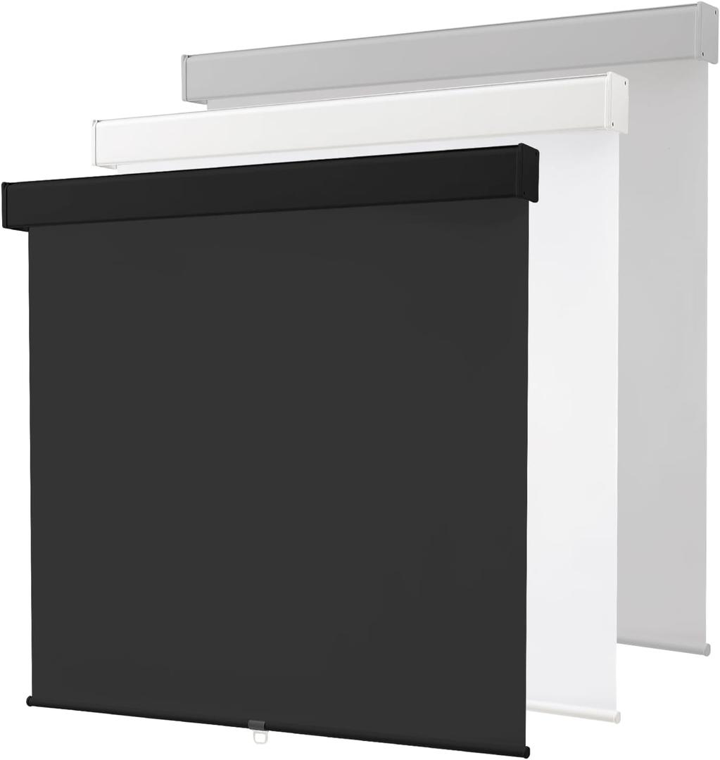 Cordless Roller Window Shades,100% Black Out Shade for Windows,Thermal Insulated Free-Stop Blackout Blinds,Door Blinds,Blackout Window Shades Pull Down for Home, Office, 36" W x 72" H, Black