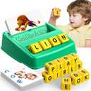 Educational Toys for 3 4 5 Year Old for Toddlers 2-4 Year Matching Letter Games for 3-5 Montessori Toys for Kids Toy for Ages 2-4 4-6 Birthday Halloween Christmas Easter Gifts for 3-5 Year Old (Green)