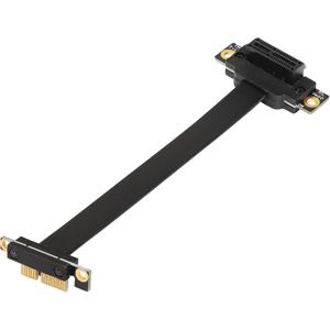 SinLoon PCIE 3.0 Extension Cable,36PIN 1X Extension Cable, 90 Degree PCI Express 1X Extend Card,for 1U,2U Chassis 20CM (black)