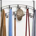 JOBOJO Life Home Over Door Hooks Rack - 9 Hook Over Door Hanger - Over Door Towel Rack - Hanging Towels or Clothes - Bathroom, Bedroom or Laundry Room - Black