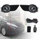 LEVANLIGHT Fog Lights Assembly For Toyota Sienna 2011 2012 2013 2014 2015 2016 2017 |Front Driving Lamps With Halogen Bulbs| Wiring Harness Kit | 81210-08020, 81220-08020 (Black Bezel)