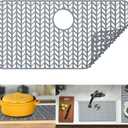 Sink Protectors for Kitchen Sink 12" 13" 16" 18" 19" 24" 26" 28" 29" 30" Silicone Sink mat| Silicone Kitchen Sink Mat for Bottom of Farmhouse(30"x16"Rear) (Gray)