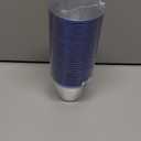 QPEY 50 Pack Blue Rimmed Plastic Cups - 9 Ounce Premium Clear Disposable Party Cups for Holiday Gathering or Wedding - Elegant (Blue)