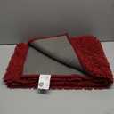 LuxUrux Ultra-Soft Chenille Bath Mat - Plush Microfiber Bathroom Rug, Super Absorbent & Quick-Dry, Cozy Shaggy Design, Machine Washable (24 x 36 inches, Red)