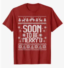 Soon To Be Married Merry'd Couples Matching Ugly Christmas T-Shirt
Male Large