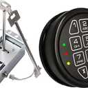 Gun Safe Lock Replacement, Solenoid Lock with 2 Override Keys Black keypad Gun Safe Electronic for Home and Office