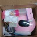 Acrylic Nail Art Kit-Nail Art Manicure Set Acrylic Powder Brush Glitter File French Tips U V Lamp Nail Art Decoration Tools Nail Drill kit for beginners with everything at home (White)