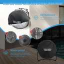 2 x VEGARD Wall Mounted Non Oscillating Fan Cover, Heavy-Duty 600D Oxford Cloth Waterproof & Dustproof for Industrial Indoor Outdoor Fans,Black, (Cover Only)