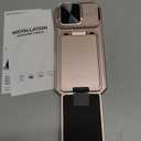 SSLOTSCASE for iPhone 17 Pro Case with 2X Screen Protector, HD Clarity Anti-Scratch, Card Holder & Kickstand & Slide Camera Cover, Military-Grade Heavy Duty Rugged Phone Cover for iPhone 17 Pro, Gold