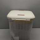 30 LB+50 LB Airtight Flour Rice Storage Container, Large Dry Food Storage Container Bin with Wheel, For Rice | Grain | Pet Food | Flour, 2 Count(Clear)