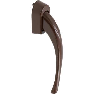 Prime-Line K 55227 Storm and Screen Door Pull Lever Handle Set with Interior Latch, Strike and Screws, Brown (Single Pack)