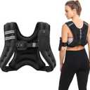 ZELUS Weighted Vest, 8lb Weight Vest with Reflective Stripe for Workout, Strength Training, Running, Fitness, Muscle Building, Weight Loss, Weightlifting