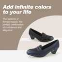 Womens Orthopedic Low Heel Loafers Comfortable Slip On Dress Shoes (11 Wide, Black)