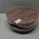 Nicunom 2 Pack Large Wood Slab Serving Board, 9"-10"/11"-12" Wood Cheese Server Round Board, Wooden Slices for Table Centerpieces