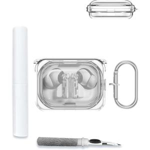 Case Cover for Nothing Ear (a) Wireless Earbuds,Clear Soft TPU Protective Cover with Keychain and Cleaner Kit for Women Men Shockproof Skin,Clear