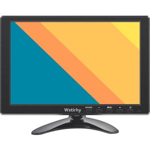 10.1 inch Small Monitor (1920x1200) 178 Screen Display with HDMI VGA AV BNC USB for PC Laptop Computer, Kitchen Monitor Built-in Speaker, VESA, Remote Control