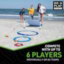 Fish Fly Ball Ramp Game - 6 Balls, 3 Target Rings, 1 Fish Fly Ramp, & Carrying Bag Included - Backyard Carnival Games for Adults or Kids - 2 to 6 Players - Ages 3+