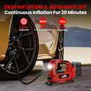 Cordless Tire Inflator Air Compressor for Milwaukee M18 Battery, 150PSI Portable LED Light Handheld Air Pump with Digital Pressure Gauge for Cars Motorcycles Bikes Sport Balls(Battery Not Included)