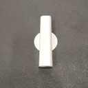 7" Wall-Mounted Flower Tube, Top/Bottom Open Vase, Wall Metal Flower Tube Decoration Holder for Flower Display, Home Office Living Room Bedroom Decoration with Adhesive Material, 2pcs(White)