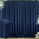 50 ft x 10 ft Wrinkle Free Navy Blue Backdrop Curtain for Parties,Polyester Photo Backdrop Drapes, Thick Background 10 Panels 5ft x 10ft for Baby Shower Wedding Birthday Party Backdrop Stand