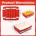 25pcs Pixel Party Trays, 12x8.5x4cm/4.7x3.3x1.5in Fun Video Game Theme Paper Food Plates for Pixel Game Theme Birthday Party Food Supplies Decorations (Red)