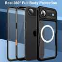 Ezanmull for iPhone Air Waterproof Case, with Built-in Screen Protector Dustproof Shockproof [Compatible with MagSafe] Full Body Underwater Protective Phone Cover for iPhone Air 6.5" (Black)