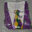 Mens 4th of July Hawaiian T-Shirt,American Flag Tie Dye Shirts,Mardi Gras St Patricks Day Hawaiian T-Shirt (L)