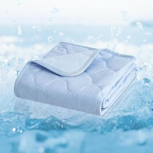 Cozy Bliss Leakproof Cooling Blanket for Small Dogs  Q-Max>0.4, Durable & Washable Dog Cooling Mat for Hot Weather, Soft Pet Throw & Couch Protector for Puppies & Cats, 25x35 Inch, Heather Cool Blue
