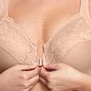 Glamorise womens Full Figure Wonderwire Front Close Bra #1245, Cafe, 46B