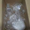 Zezzxu 40 Pack Plastic Martini Glasses 5 Oz Disposable Cocktail Glasses, Mini Dessert Cups with Spoons for Party Serving Wedding Birthday and All Events