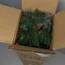 National Tree Company 9 ft Pre-Lit Crestwood Spruce Artificial Christmas Garland, Christmas Decoration with Glitter, Pinecones, Red Berries, 50 Clear Lights, 180 Tips, Green